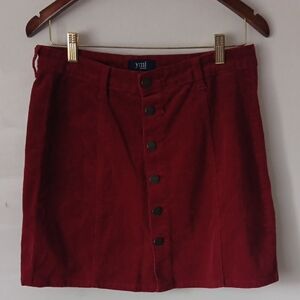 YMI Women's Red Button-Front Skirt